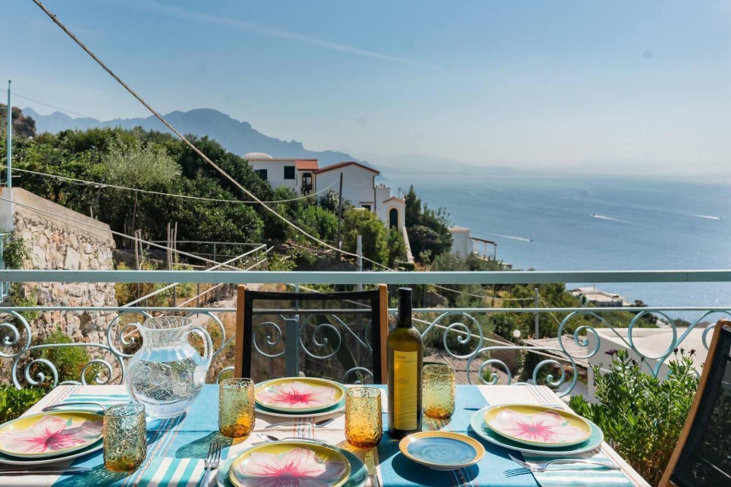 Perla Nel Blu Villa Affacciata Sul Mare Conca dei Marini Exterior foto